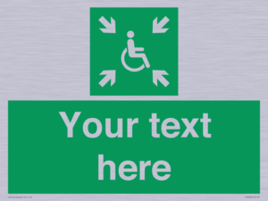 Custom sign safe condition evacuation temporary refuge